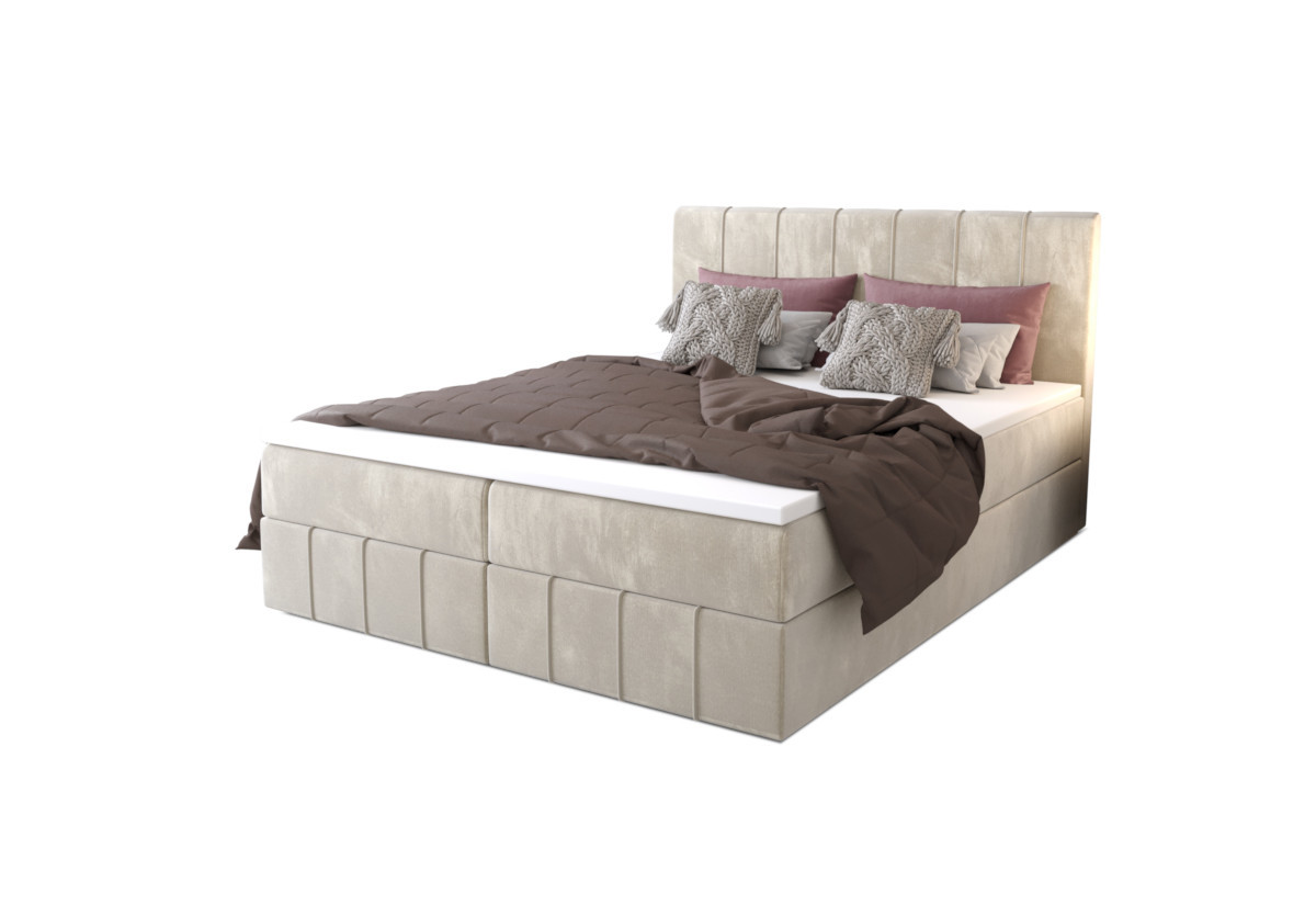 Expedo Čalúnená posteľ boxspring HAMAN, 140x200, monolith 02