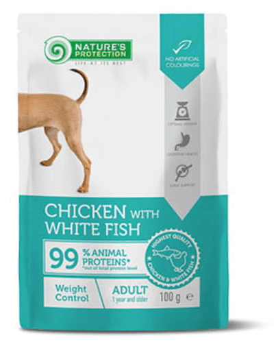 Natures P KAPSIČKY dog adult weight control chicken & white fish 22x100 g