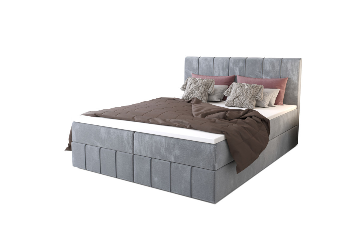 Expedo Čalúnená posteľ boxspring HAMAN, 160x200, monolith 70