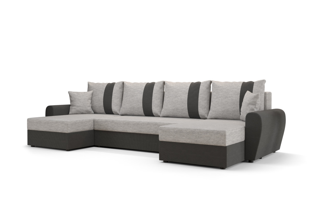 Expedo Rozkladacia sedacia súprava do U PAVOS, 301x90x140, kornet 18/rainbow 27