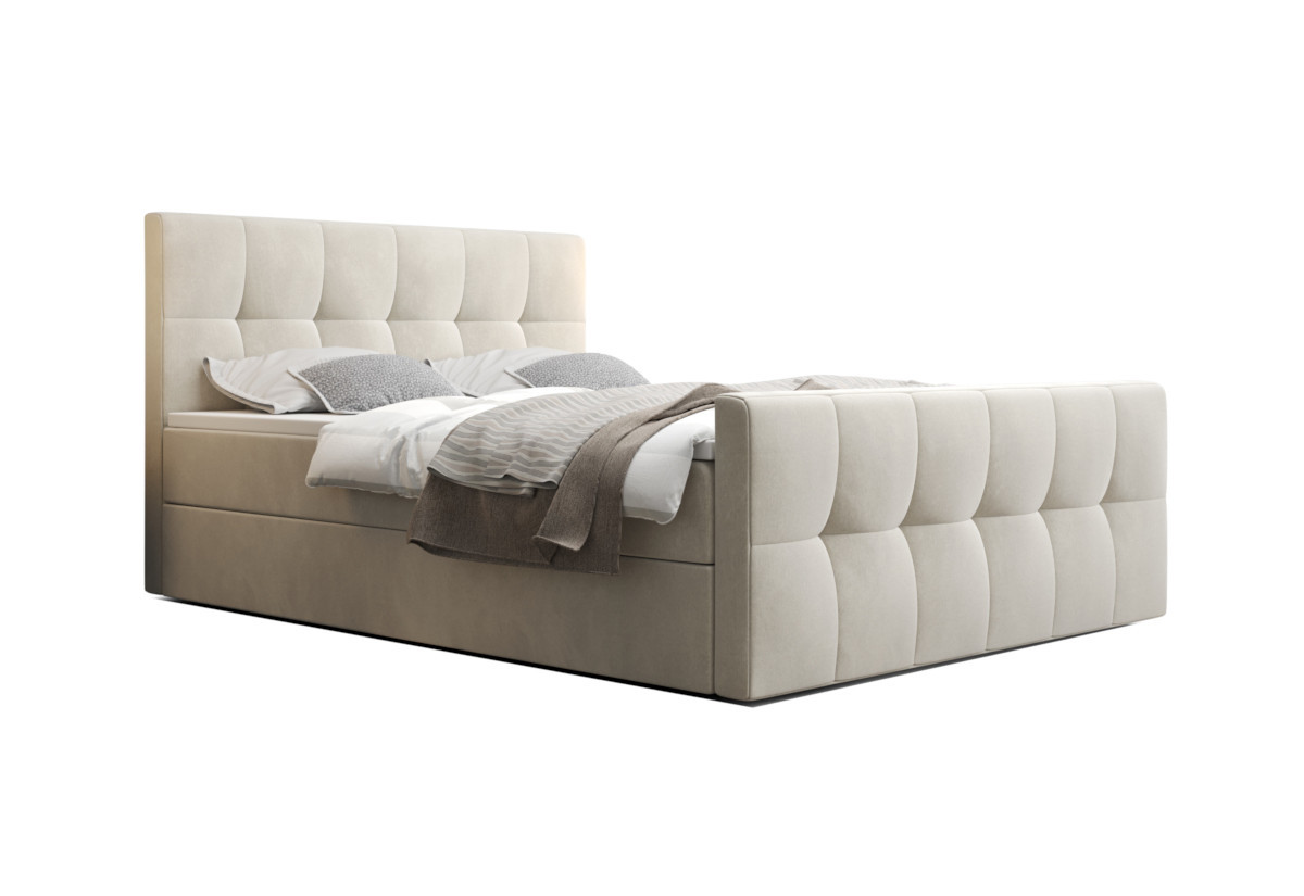 Expedo Čalúnená posteľ boxspring HATAN, 160x200, monolith 02