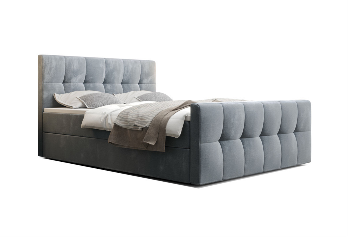 Expedo Čalúnená posteľ boxspring HATAN, 90x200, monolith 70, pravá
