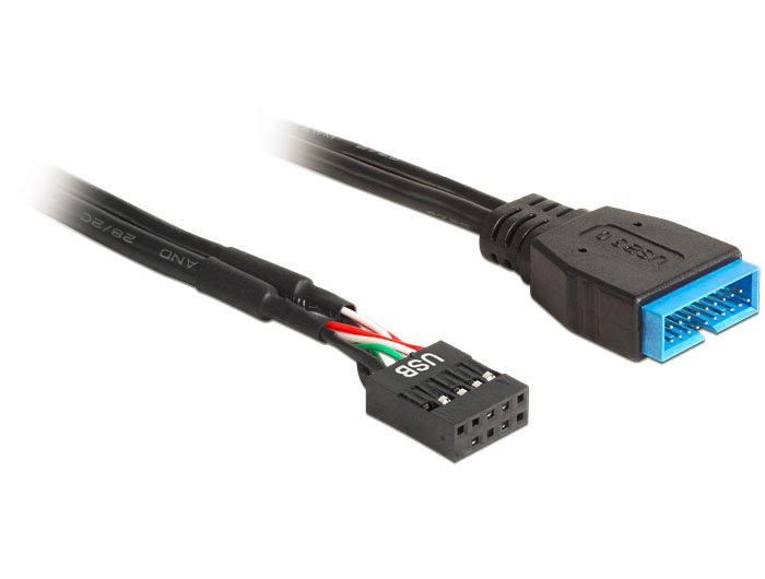 Delock kábel USB 2.0 pinový konektor samica > USB 3.0 pinový konektor samca