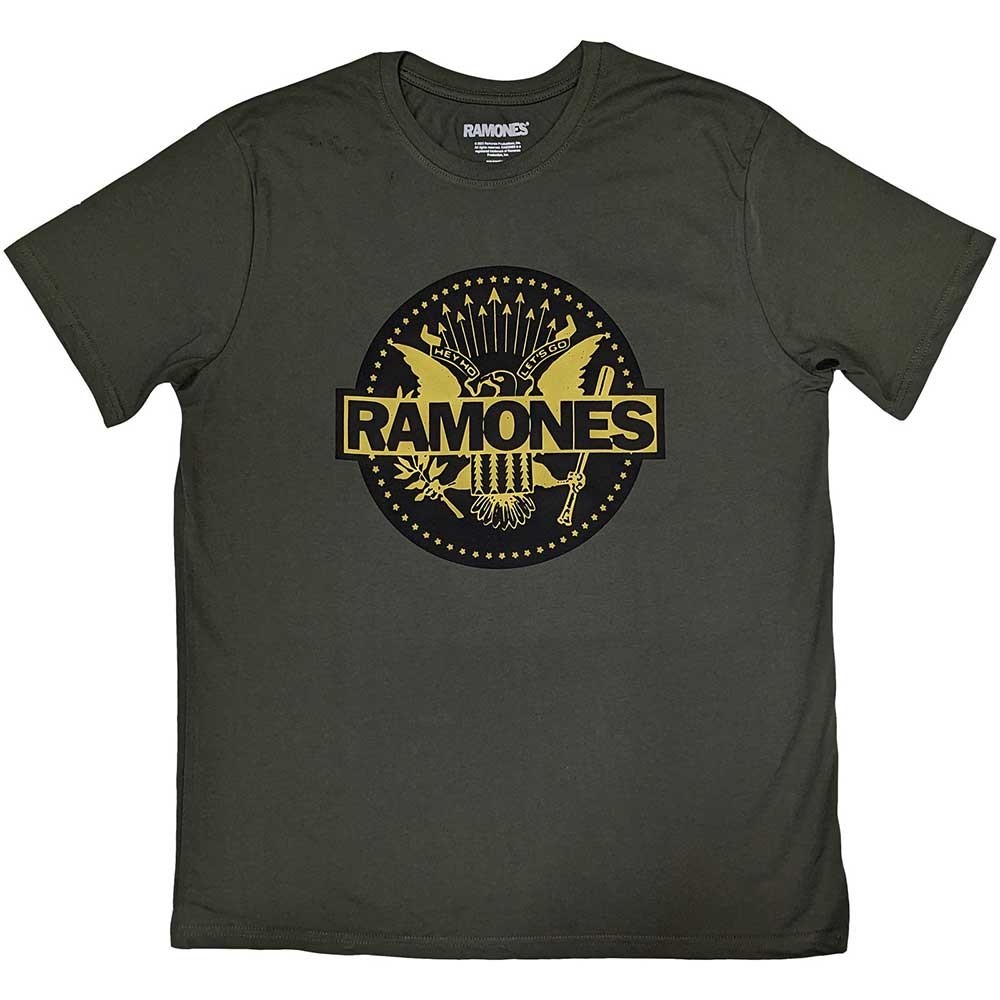 Ramones tričko Gold Seal Zelená S