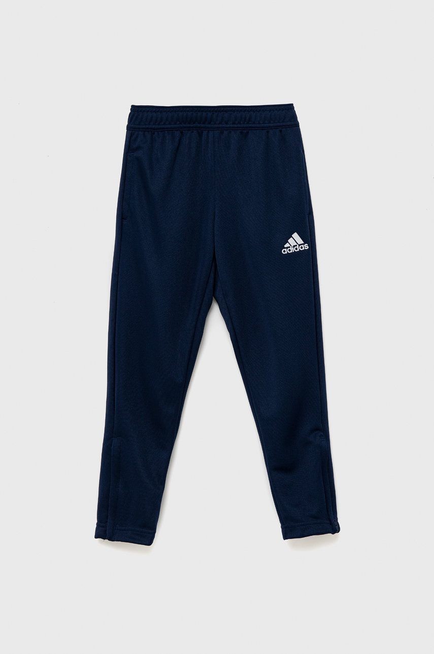 Detské nohavice adidas Performance HC0336 tmavomodrá farba, s nášivkou
