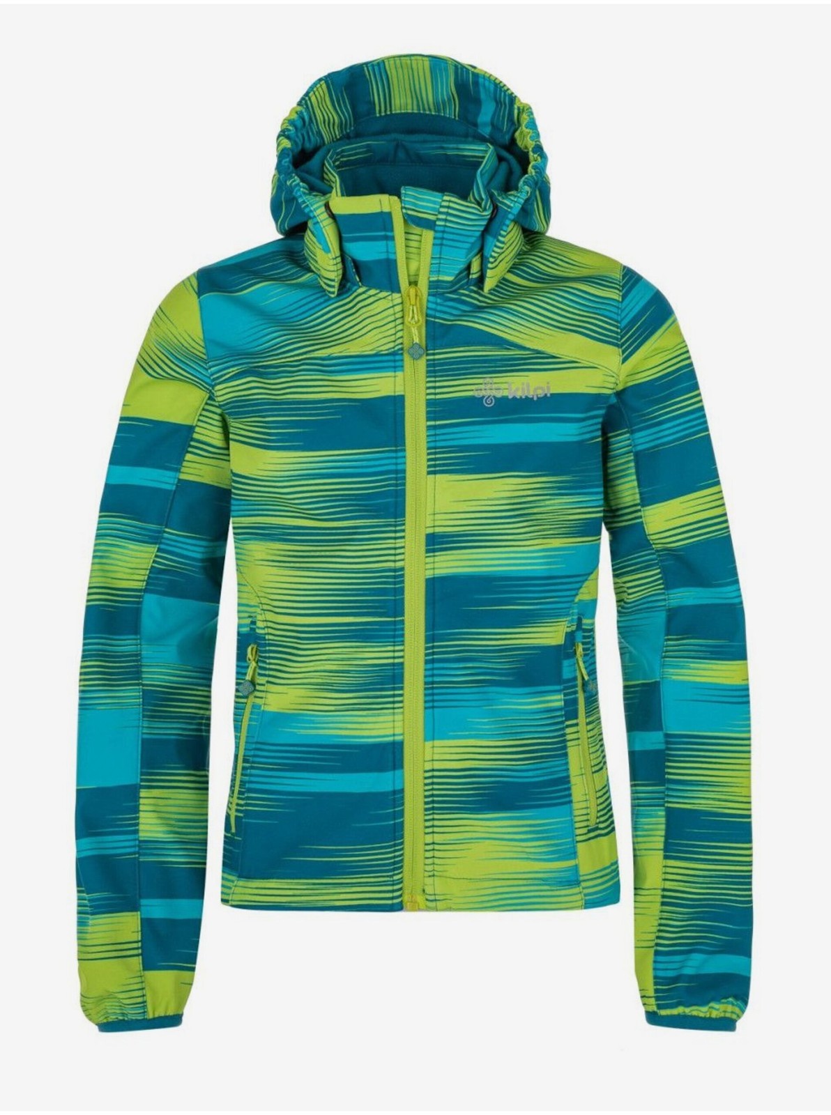 Zeleno-modrá softshellová bunda Kilpi Ravio-J