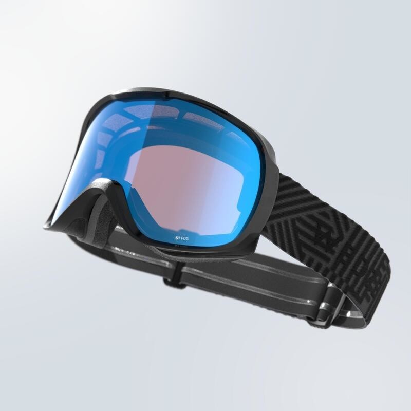 Lyžiarske a snowboardové okuliare G500 S1 pre deti aj dospelých do zlého počasia čierne