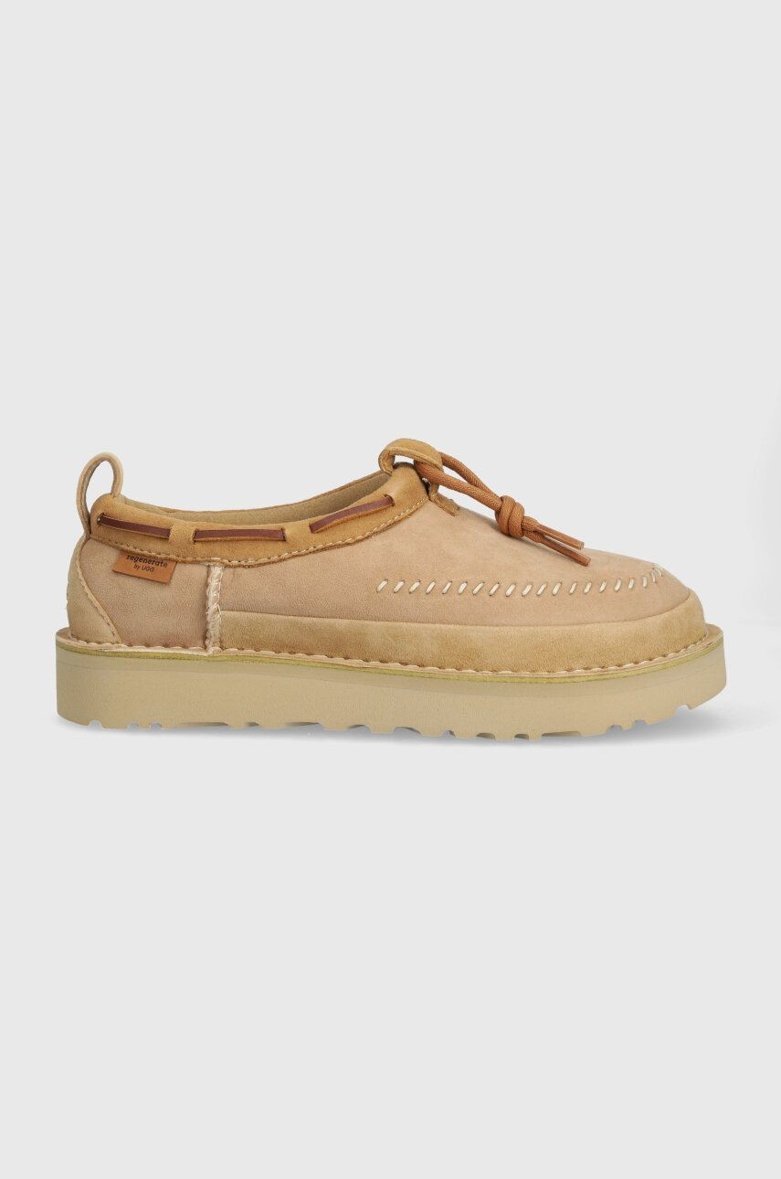 Semišové papuče UGG Tasman Crafted Regenerate béžová farba, 1152747