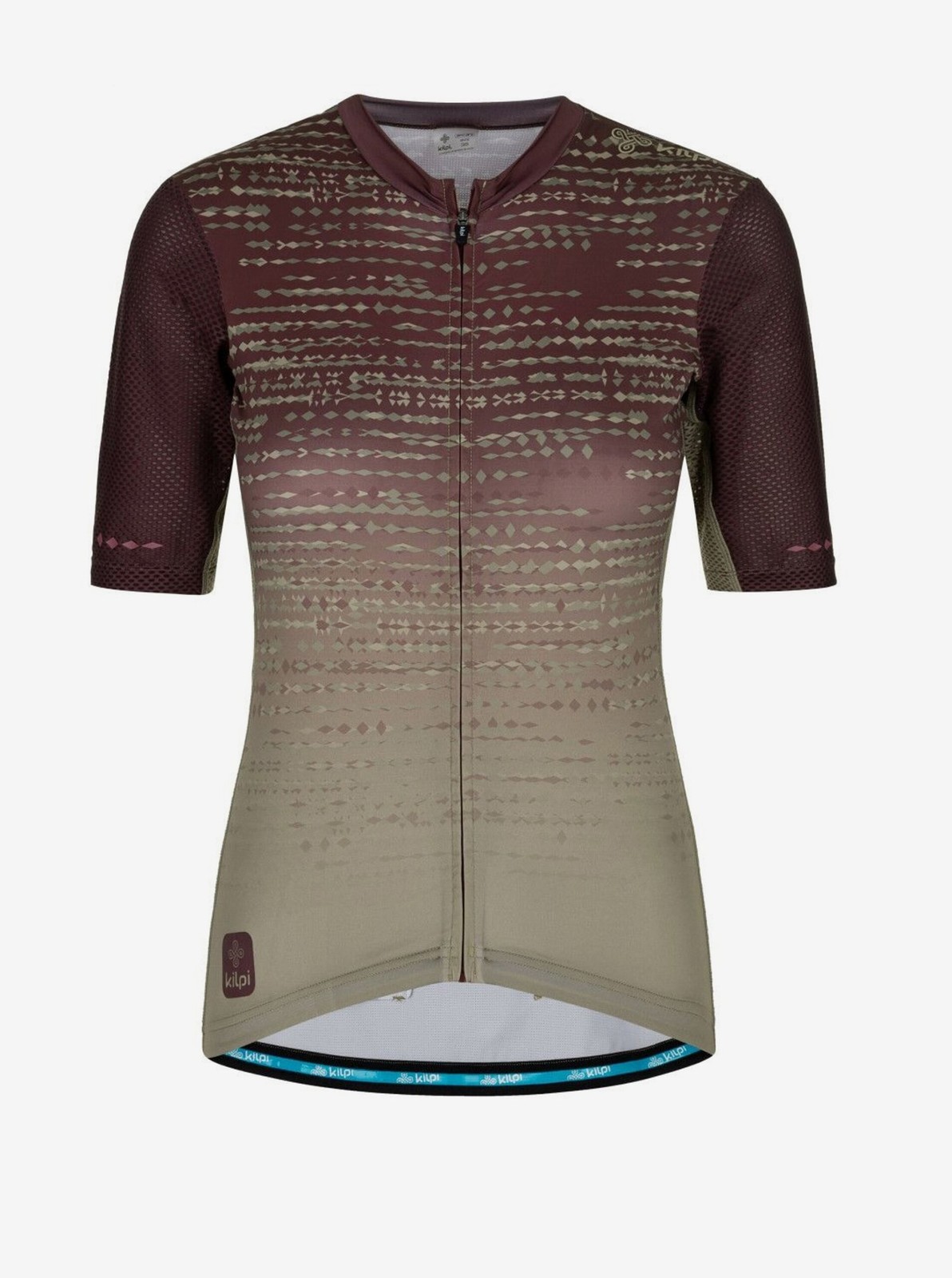 Kaki-vínový dámsky cyklistický dres Kilpi RITAEL-W