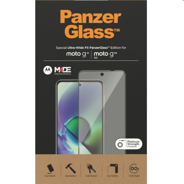 Ochranné sklo PanzerGlass UWF pre Motorola Moto G14/G54 5G, čierne 6581