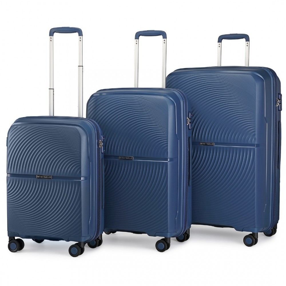 KONO travel set kufrov polypropylén - 40L, 68L, 97L - navy