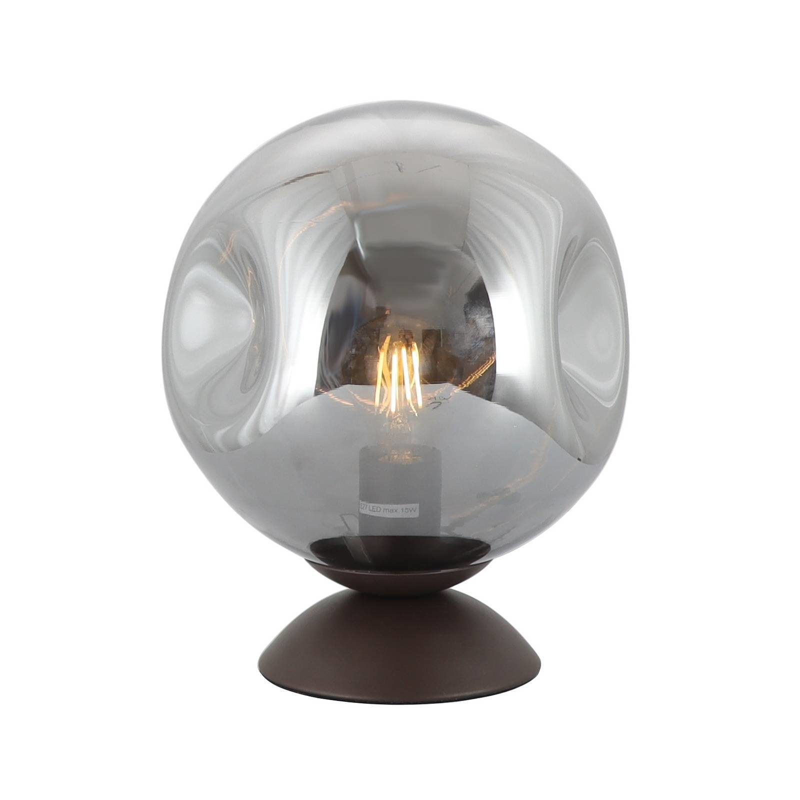 Lindby Valentina stolová lampa sklenené tienidlo