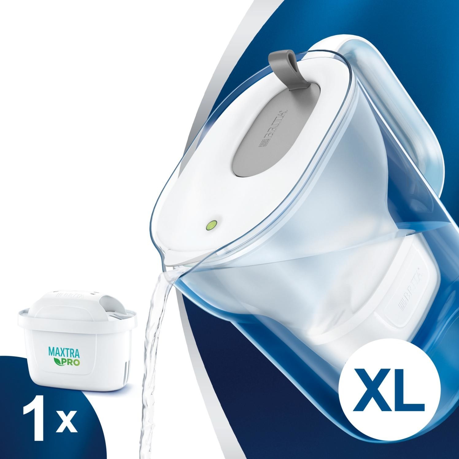 Brita Filtračná kanvica Style XL, 3,5 l, sivá 1052803
