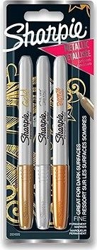 SHARPIE Metallic 1,4 mm, 3 kovové farby