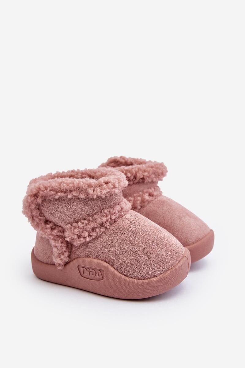 Children's Velcro Snow Boots Pink Unitia