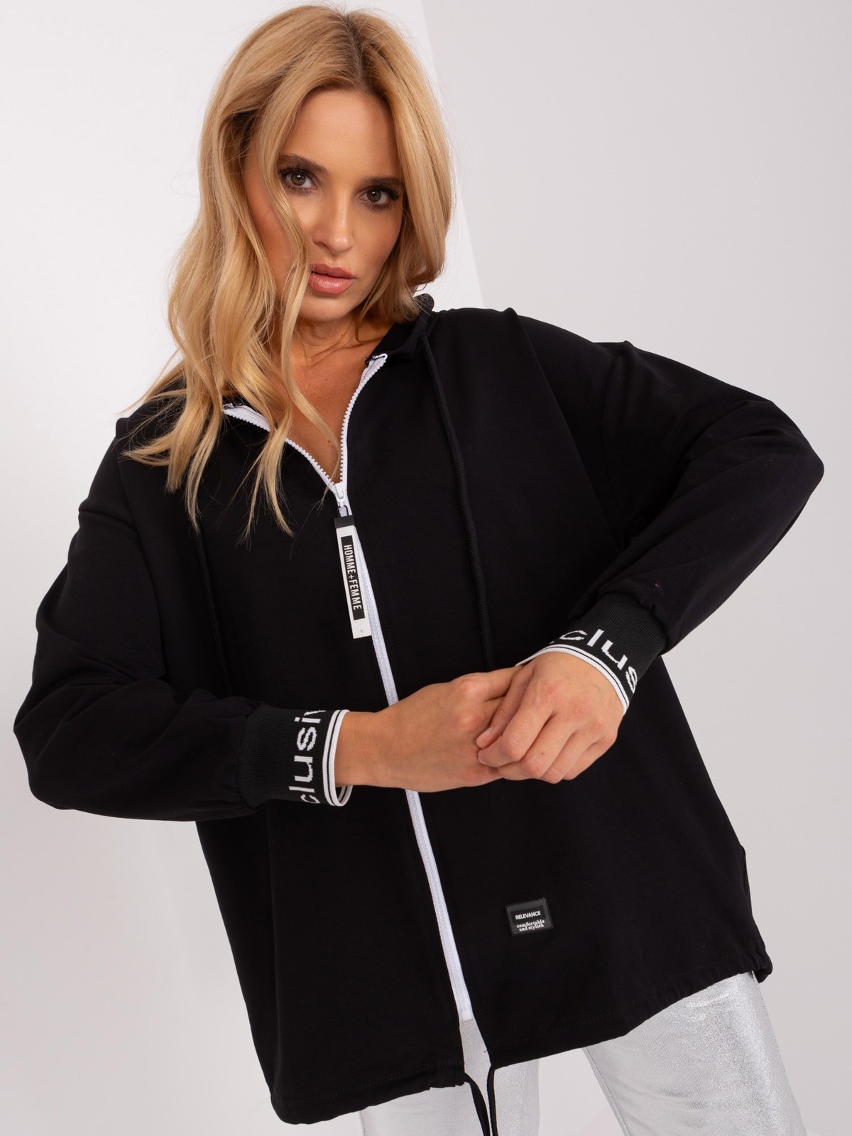 Black hoodie with zipper