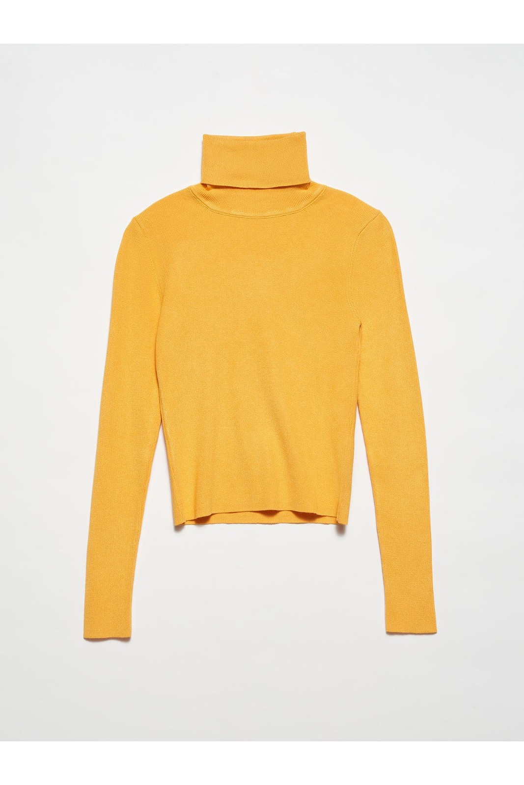 Dilvin 10225 Turtleneck Sweater-mustard