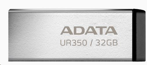 ADATA Flash Disk 128GB UR350, USB 3.2 Dash Drive, kov čierna