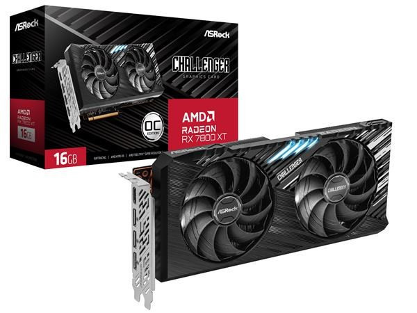 ASRock VGA AMD Radeon RX 7800 XT Challenger 16GB OC, RX 7800 XT, 16GB GDDR6, 3xDP, 1xHDMI