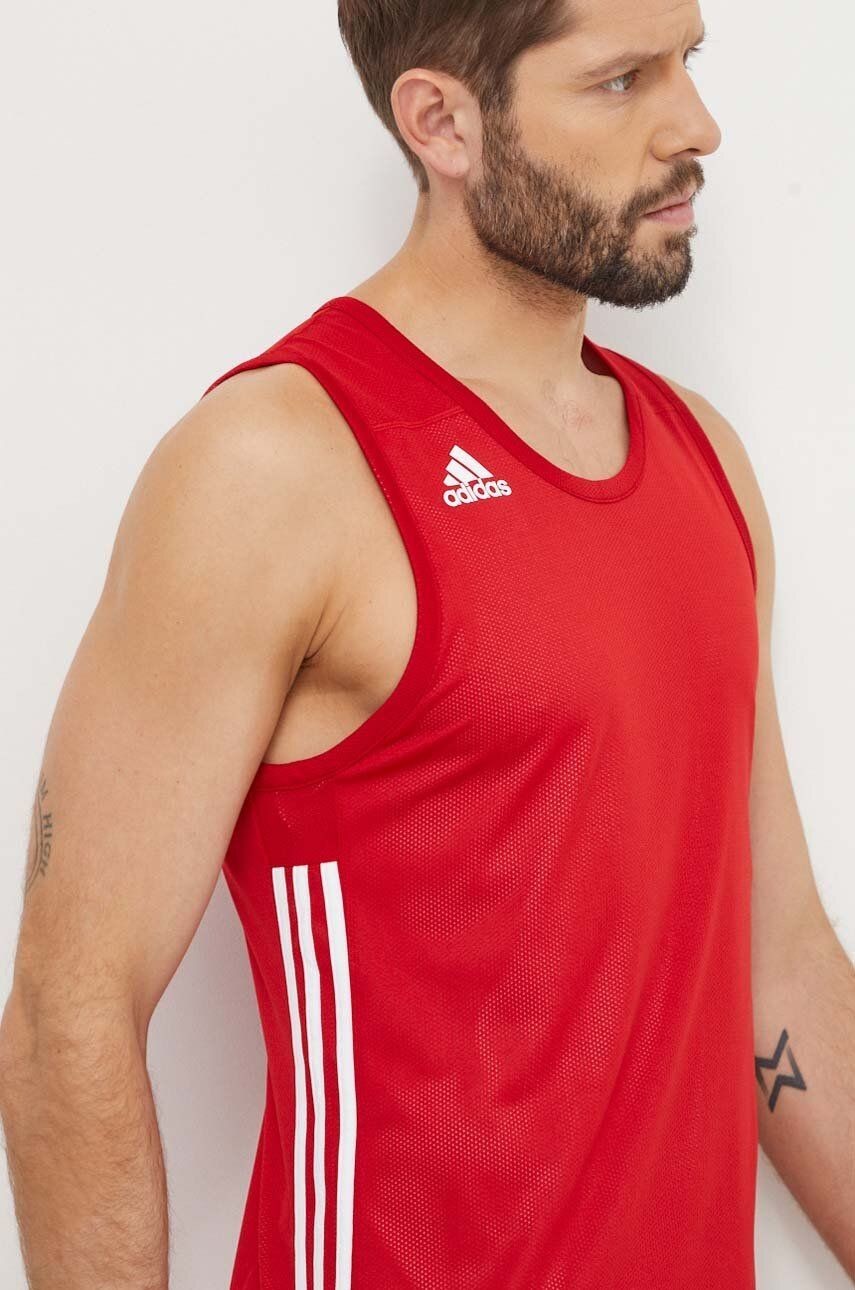Obojstranné tréningové tričko adidas Performance 3G Speed červená farba