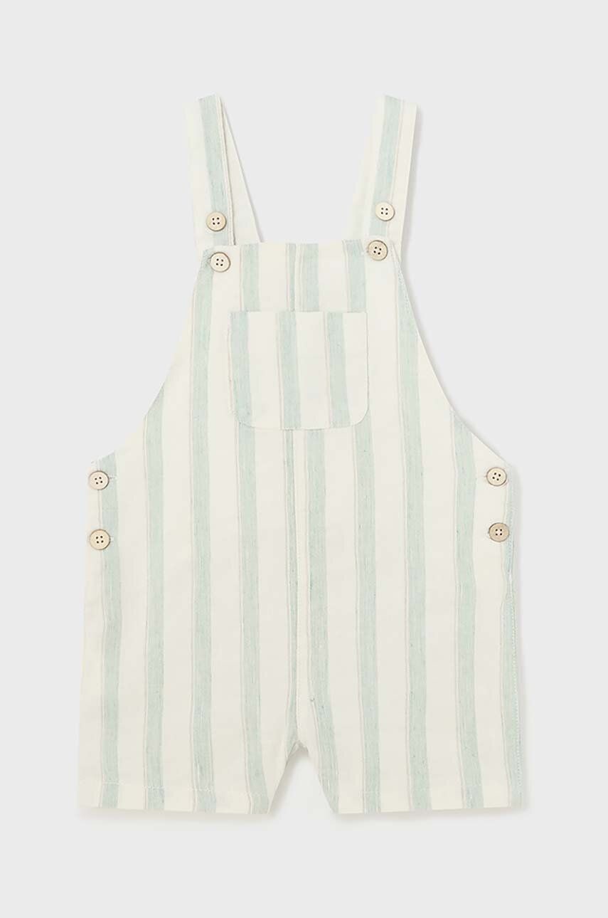 Nohavice na traky pre bábätká s prímesou ľanu Mayoral