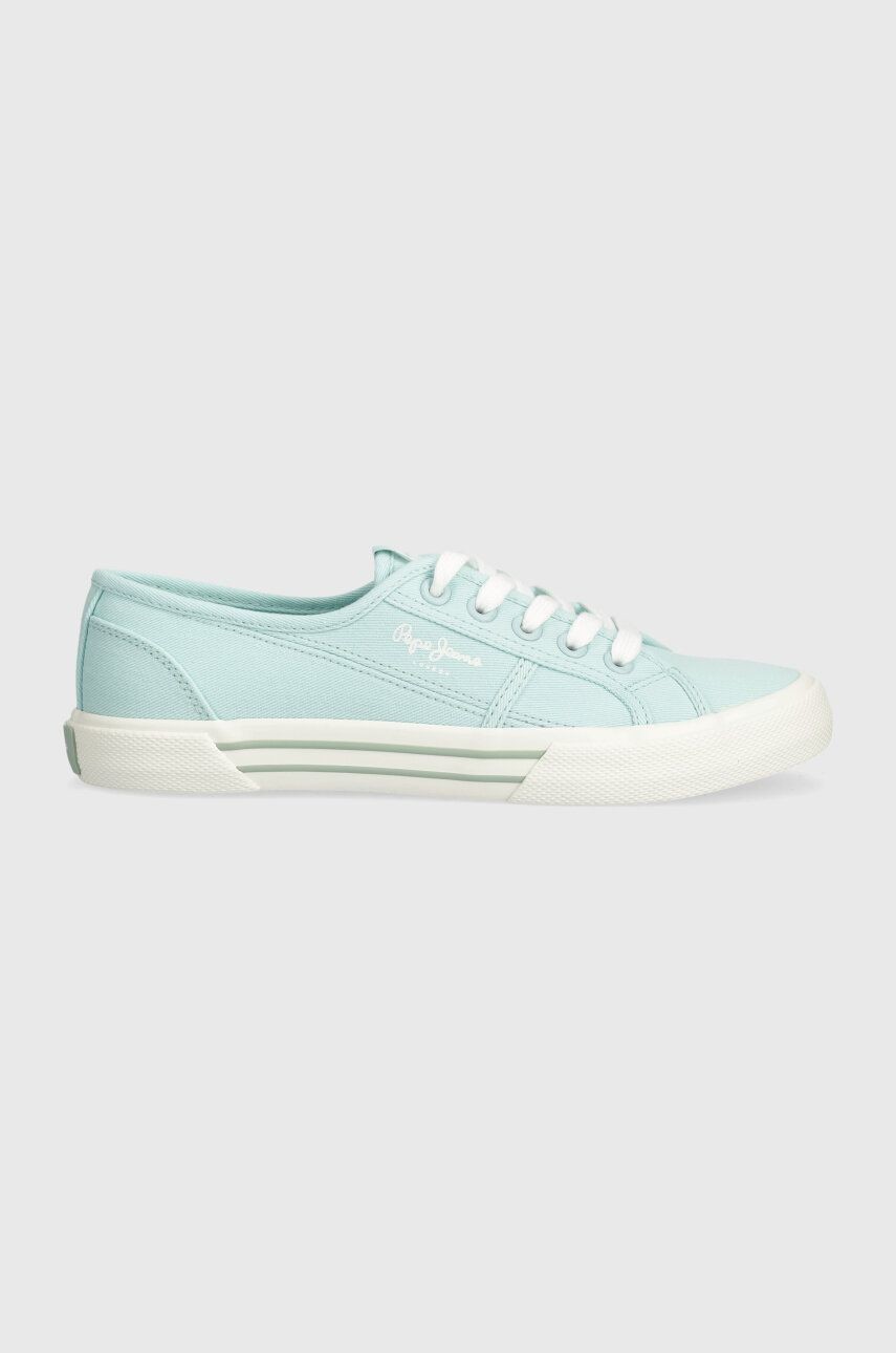 Tenisky Pepe Jeans PLS31287 dámske, tyrkysová farba, BRADY BASIC W