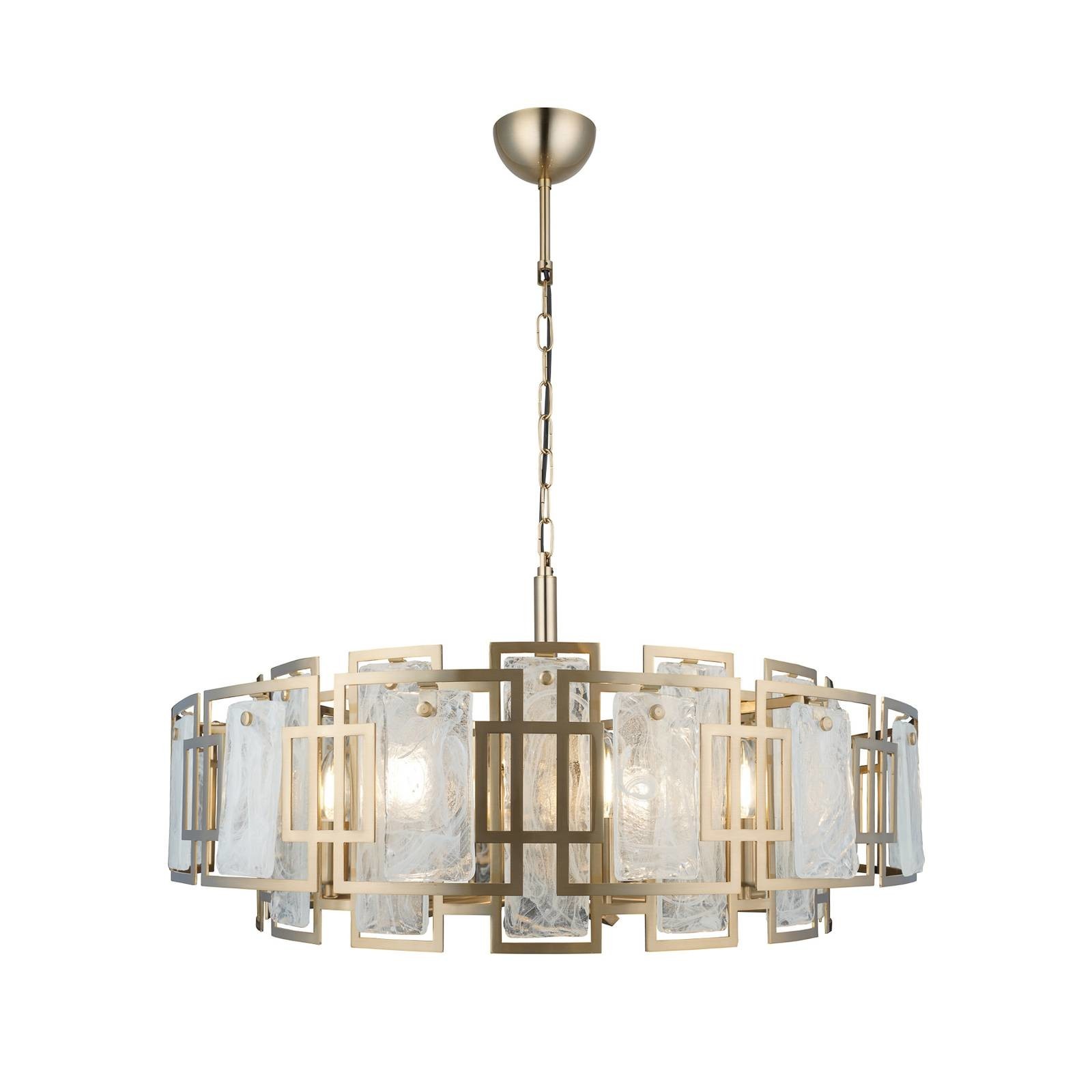 Luster Karmella, Ø 65 cm starožitná mosadz 8-pl.
