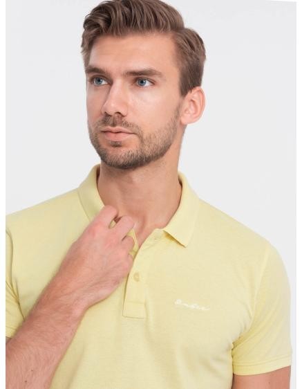 Pánska polokošeľa Pique V4 S1746 žltá