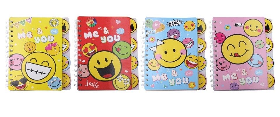 Notes s linajkami Smiley 60strán 15x19cm - žltá