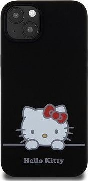 Hello Kitty Liquid Silicone Daydreaming Logo Zadný Kryt na iPhone 13 Black