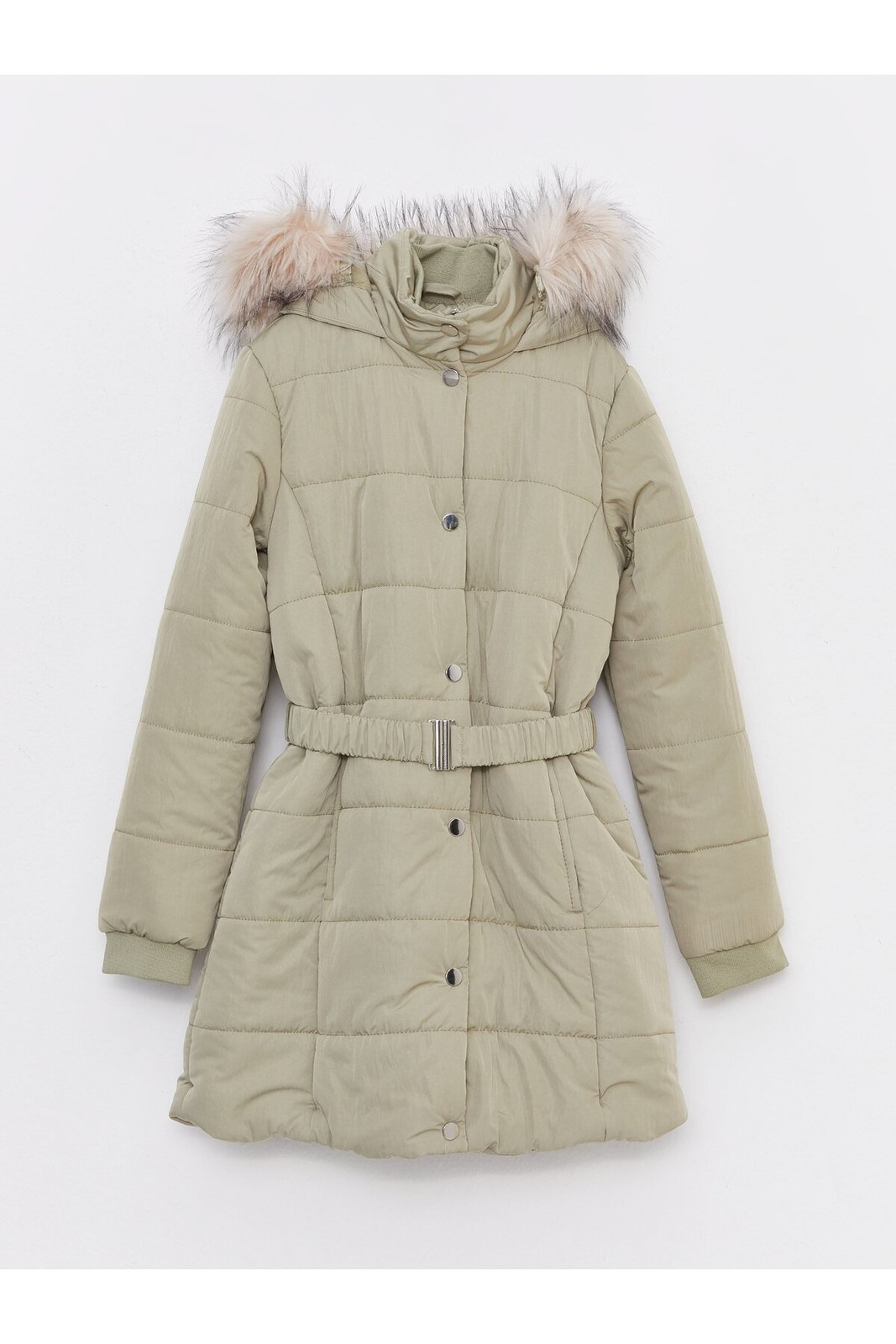 LC Waikiki Hooded Basic Girl's Coat