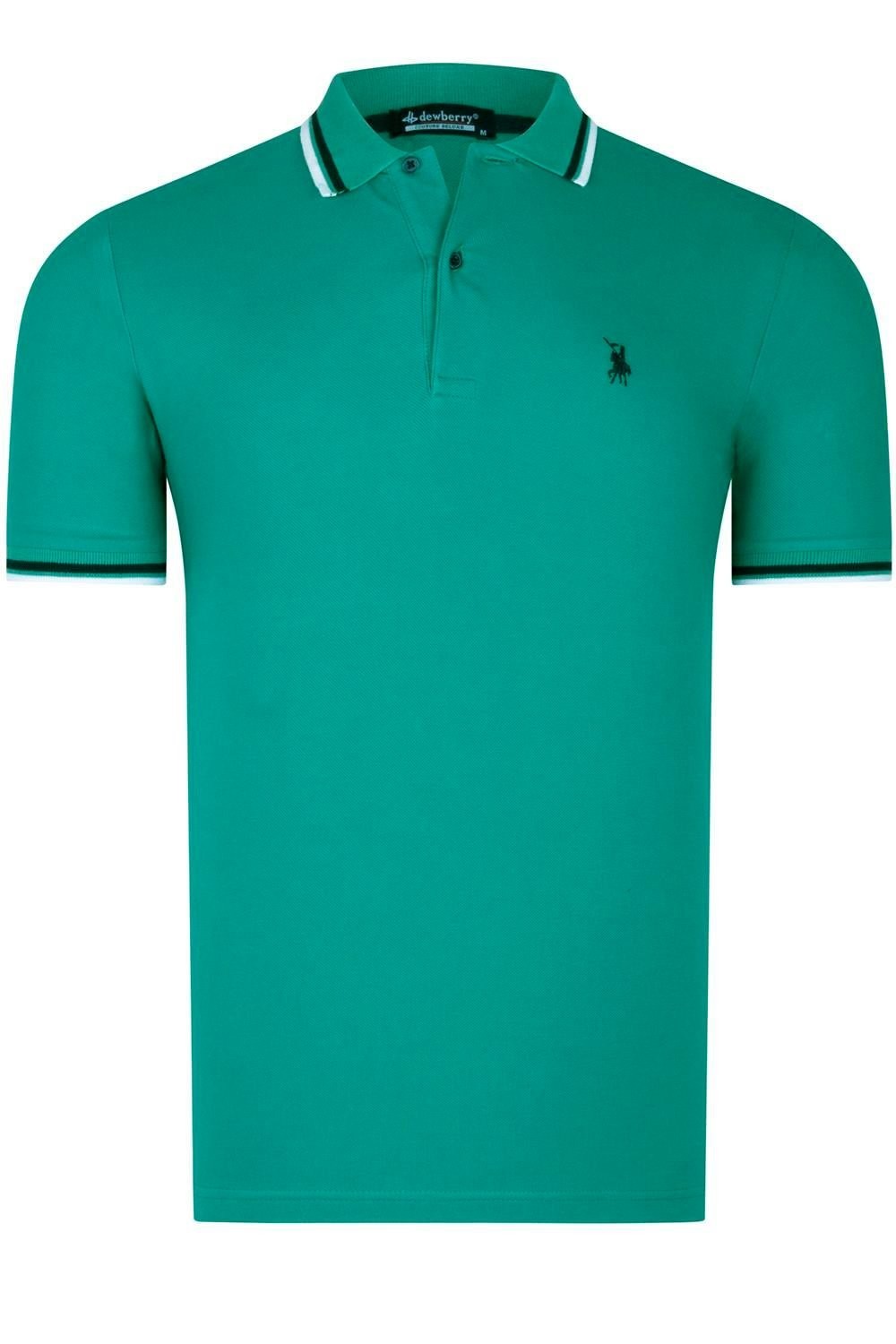 T8594 DEWBERRY MEN'S T-SHIRT-DARK GREEN