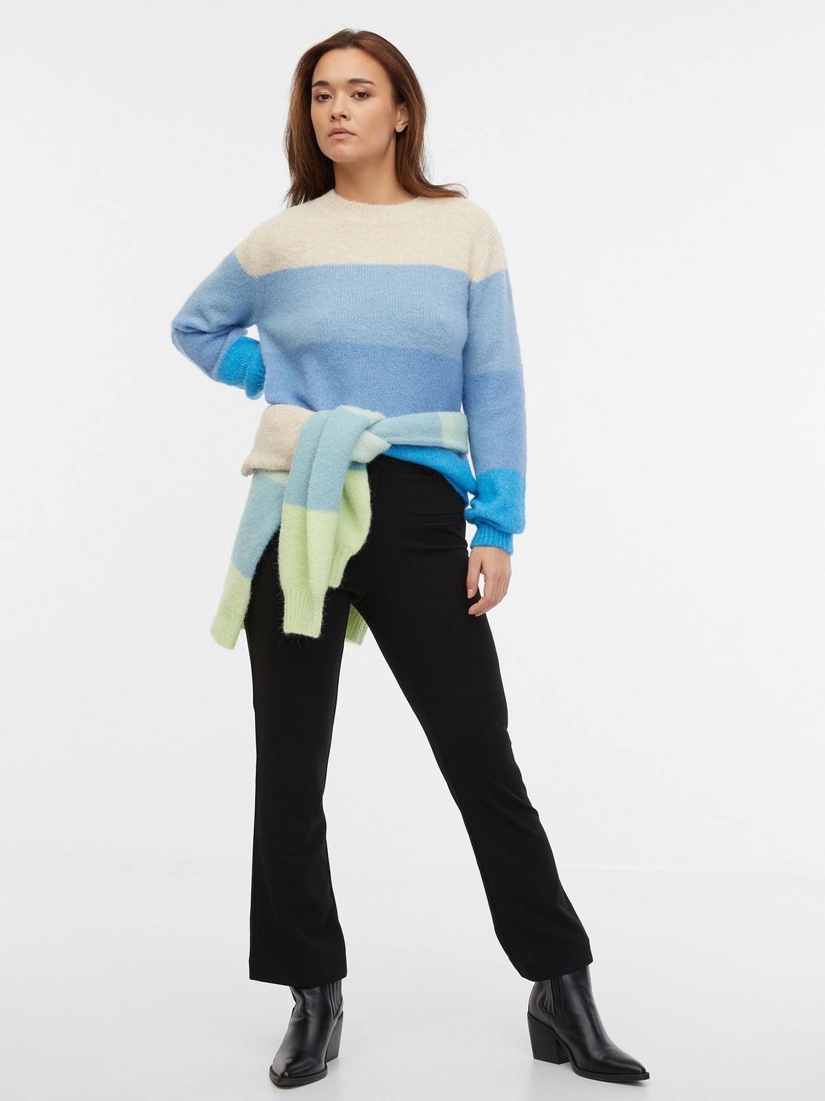 Orsay Blue Women's Striped Sweater - Women