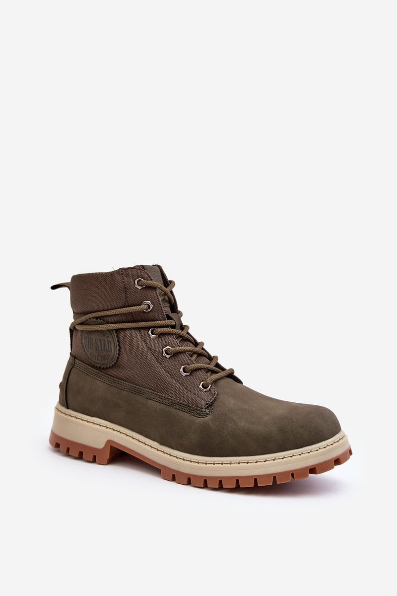 Men's Trappers Memory Foam Boots Big Star Khaki
