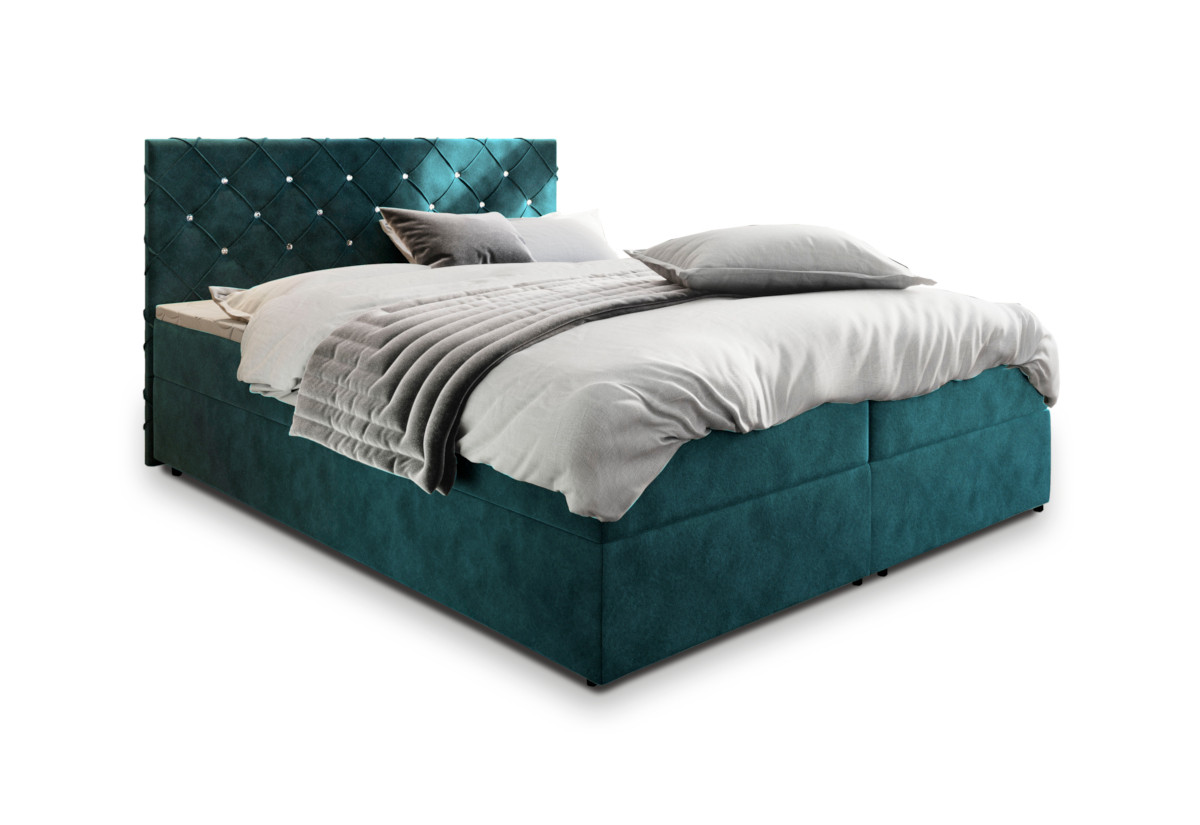 Expedo Čalúnená posteľ boxspring IRANA, 140x200,  magic velvet 2221