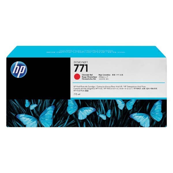 HP originál ink B6Y08A, HP 771C, chromatic red, 775ml, HP Designjet Z6200, Z6600, Z6800, červená