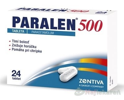 Paralen 500 mg proti bolesti a proti horúčke 24 tbl