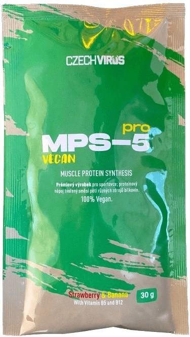 Czech virus viaczložkový proteín mps-5 pro vegan 30 g - banán/jahoda