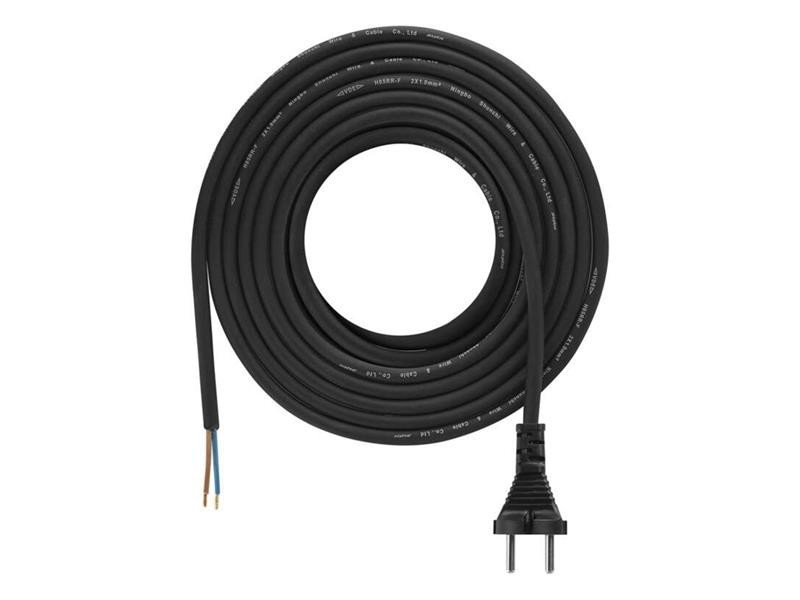 Flexo šnúra gumená 2x1,0mm2 5m čierna  EMOS