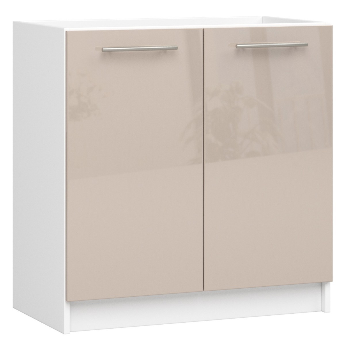 Kuchyňská skříňka pod dřez Olivie S 80 cm bílá/cappuccino lesk