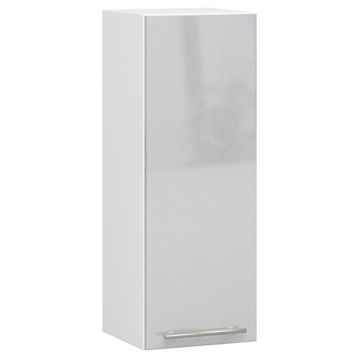 Závěsná kuchyňská skříňka Olivie W 30 cm bílá/metalický lesk
