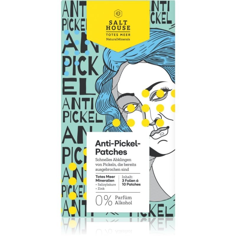 Salt House Natural Minerals Anti-pimple Patches náplasti na problematickú pleť proti akné 30 ks