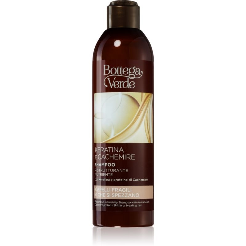 Bottega Verde Keratin & Cashmere vyživujúci šampón pre slabé, namáhané vlasy 250 ml