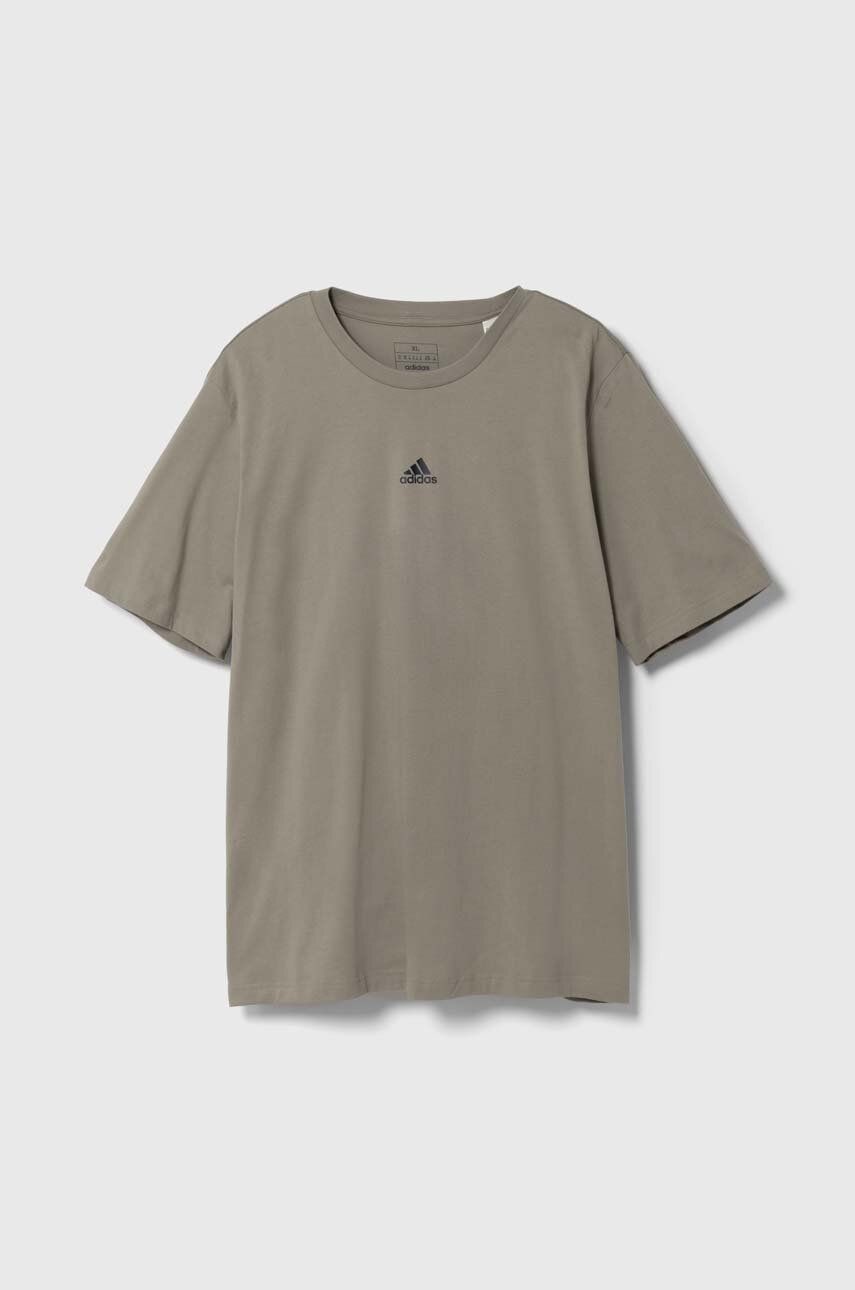 Bavlnené tričko adidas TIRO pánske, zelená farba, s potlačou