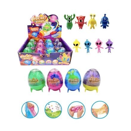 Teddies Sliz - hmota 100g ufo s mimozemšťanom 7cm, 4 farby