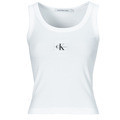 Tielka a tričká bez rukávov Calvin Klein Jeans  WOVEN LABEL RIB TANK TOP