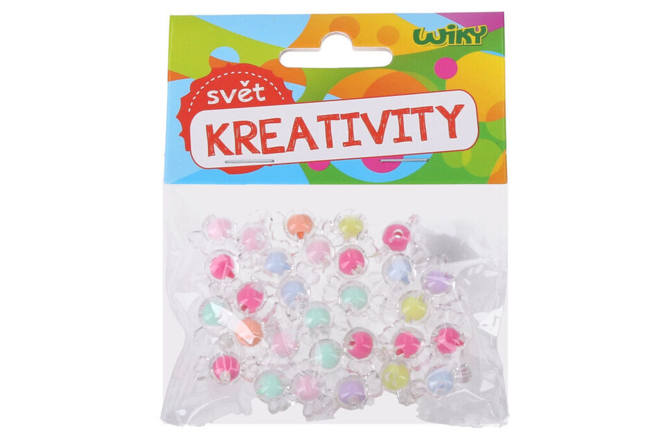 Korálky farebné 16mm 15g