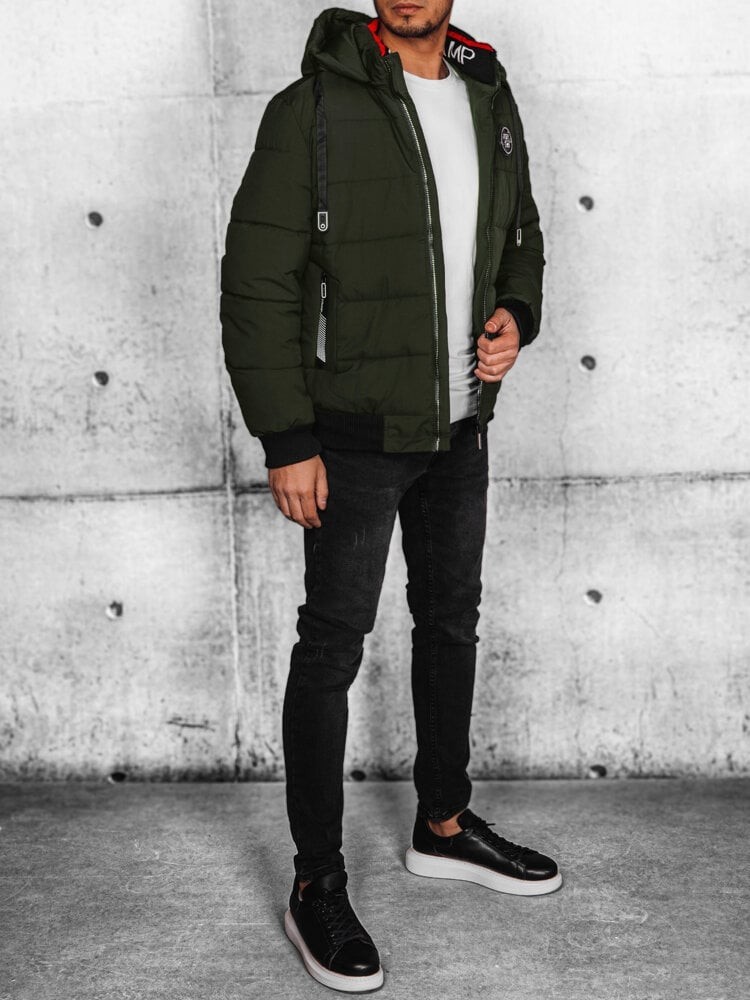 Men's Green Quilted Dstreet Jacket