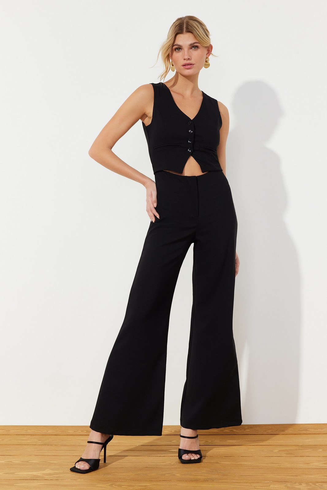 Trendyol Black Woven Jumpsuit