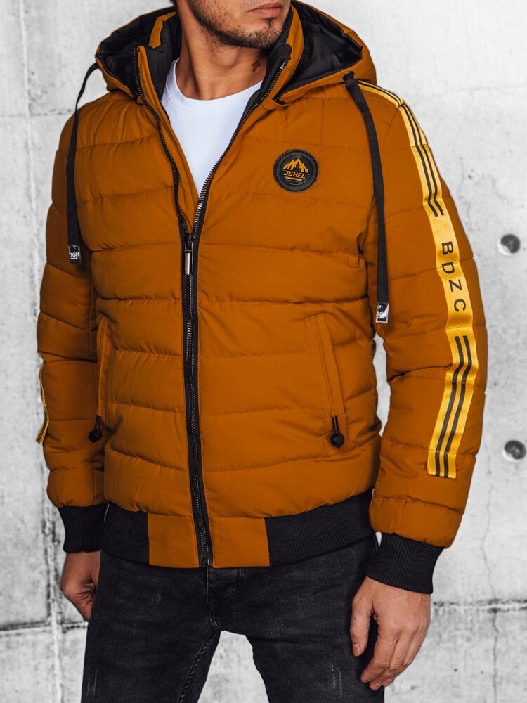 Men's Camel Quilted Dstreet Jacket